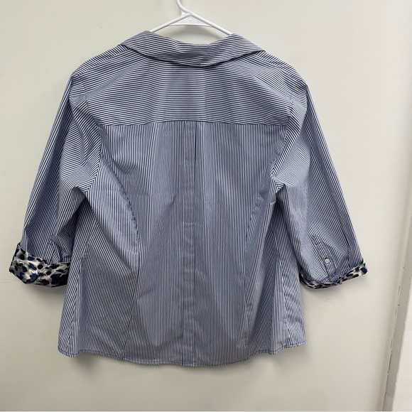 Zac And Rachel Button Down Striped Size 1X - Picture 2 of 9